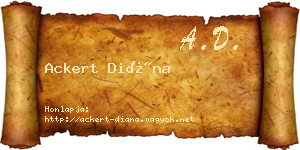 Ackert Diána névjegykártya