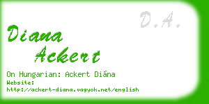 diana ackert business card